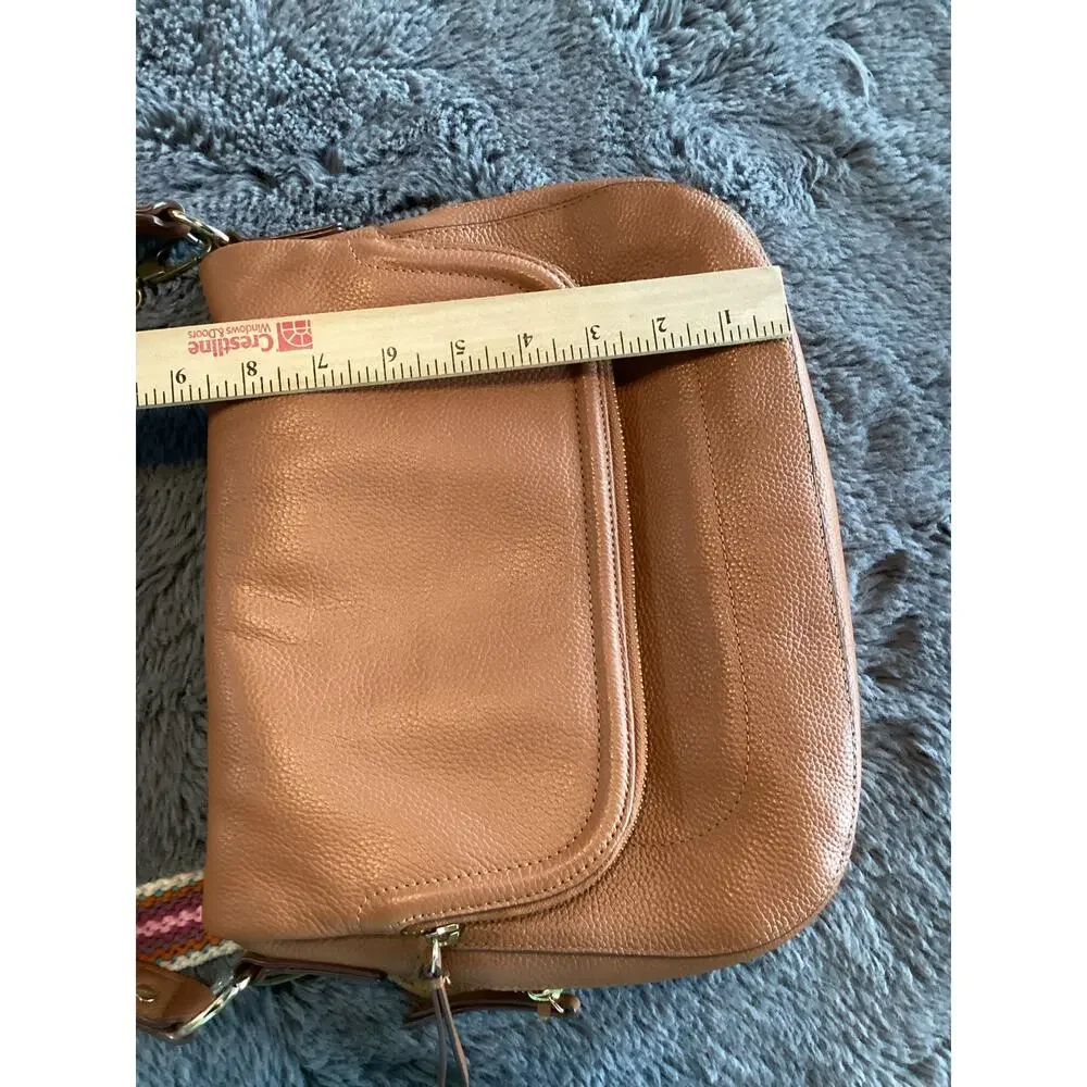 Nordstrom Women's Bella Leather Shoulder Crossbody Bag Casual‎ Minimalist Tan